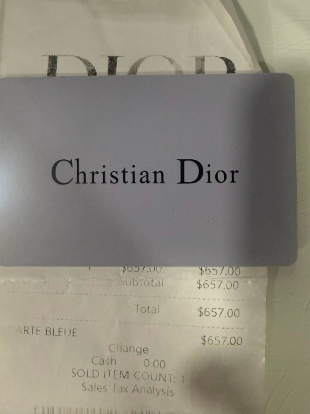Dior Black & Beige Monogram Clasp Wallet with Gold 'D' Accent - Picture 4 of 4
